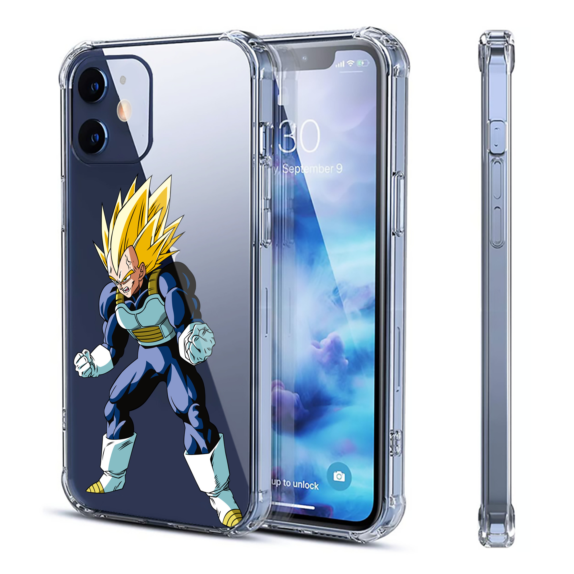 （画像用） ドラゴンボール ベジータ四世（Bejīta Yonsei）DRAGON BALL Vegeta IV 【iPhone 12シリーズ対応】透明スマホケース（クリアソフトケース）